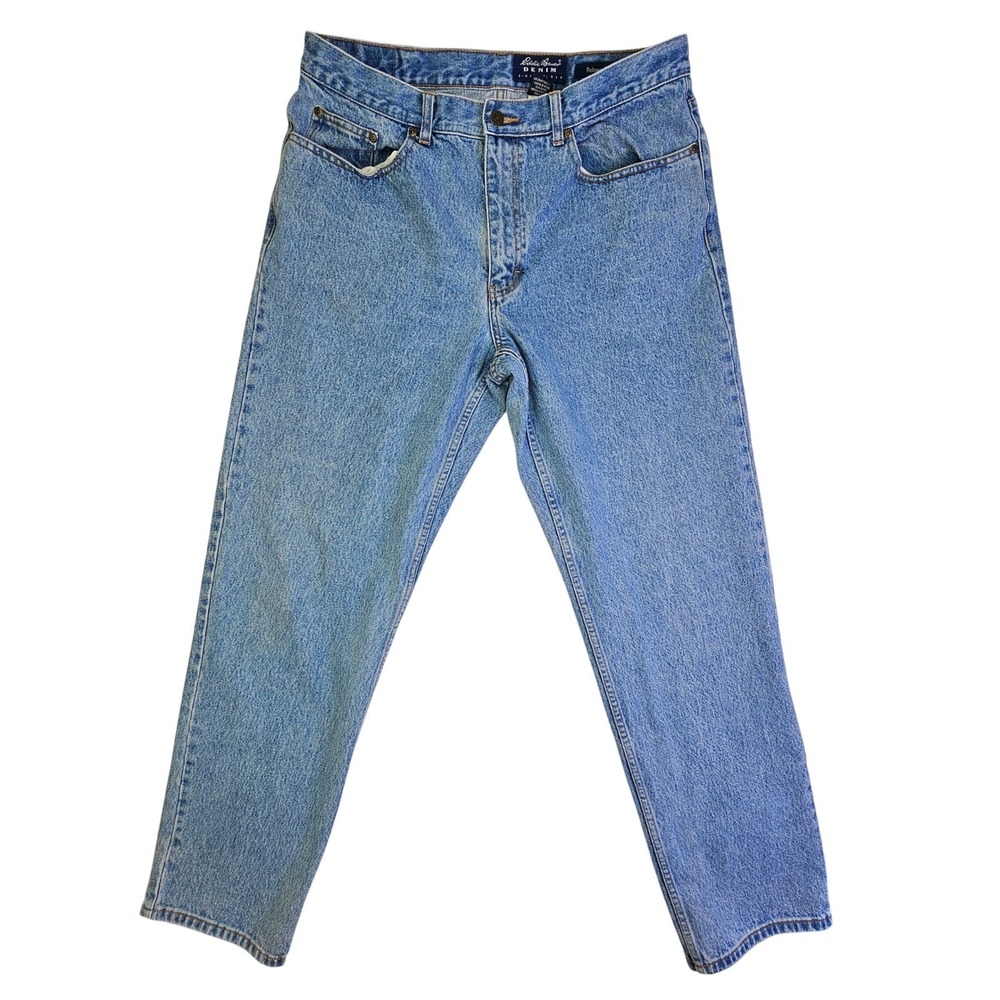 Eddie Bauer Relaxed Fit Jeans Mens 38x34 Blue Medium Wash 100% Cotton Denim